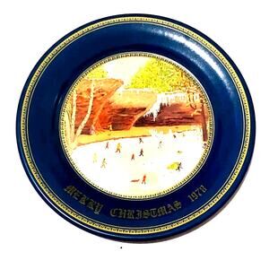 Vtg Grandma Franklin Annual Christmas Collectors Plate (Ice Skating 1978)